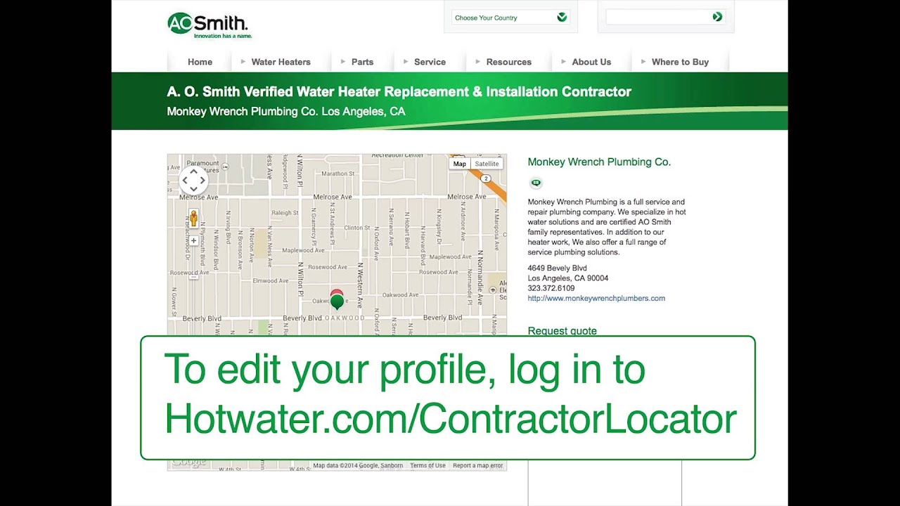 A. O. Smith Contractor Locator